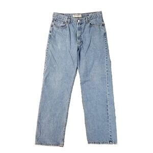 Levi's 550 jeans men's 36 x 33 relaxed fit straight blue denim pants flawed